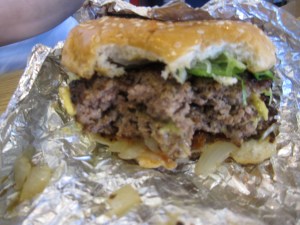 Five Guys Bacon Cheeseburger