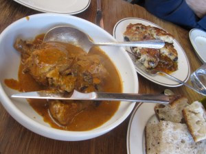 Navarre's "Bird" and "Crab Cakes"