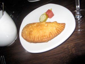Beef, Green Olive, and Raisin Empanada