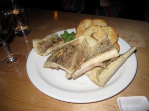 Marrow Bones-- Toasted Soft Pretzel, Pickled Mustard Seeds