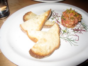 Steak Tartare-- Vodka, Chives, Shallot, Salt Cured Egg Yolk