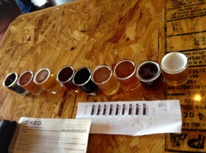 White Chocolate Ale: 3rd from left Carrot Cake: 3rd from right Coconut Joe Coffee Stout: far left