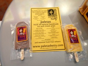 Paletas Betty, Tempe, AZ: Mexican Chocolate and Mango con Chile Paletas