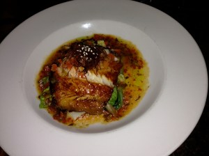 Roy's, Poipu, Kauai: Japanese Misoyaki Marinated Butterfish with Sizzling Bell Pepper Soy Vinaigrette