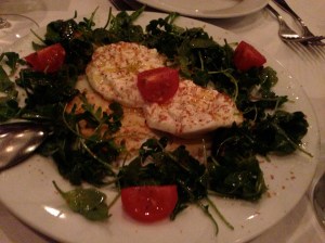 Burrata, Tomato, Arugula, Olive Oil, Bottarga, and Flatbread