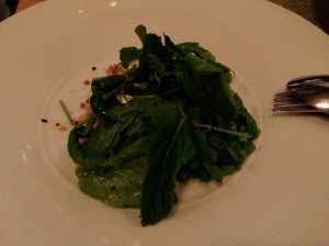 AQ, San Francisco: Cool Spring Peas, Macadamia Nuts, Goat Cheese, Sweet Woodruff