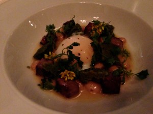 AQ, San Francisco: Farm Egg, Beef Tongue, Caraway & Tarragon, Horseradish, and Yogurt Curd