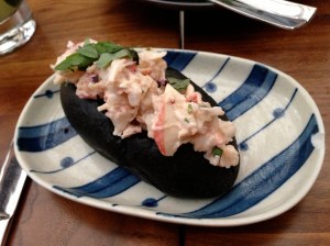 Lobster roll, green curry, thai basil