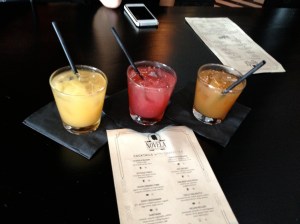 L to R: Rum Punch, Tequila Punch, Hemingway Punch, at Novela, San Francisco