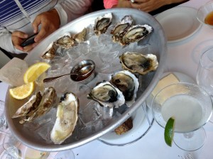Zuni Café's oysters and margarita