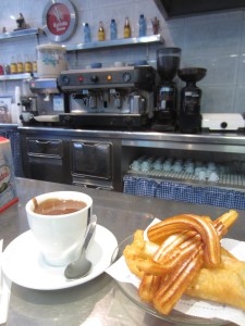Churros and chocolate at Gran Ruiz